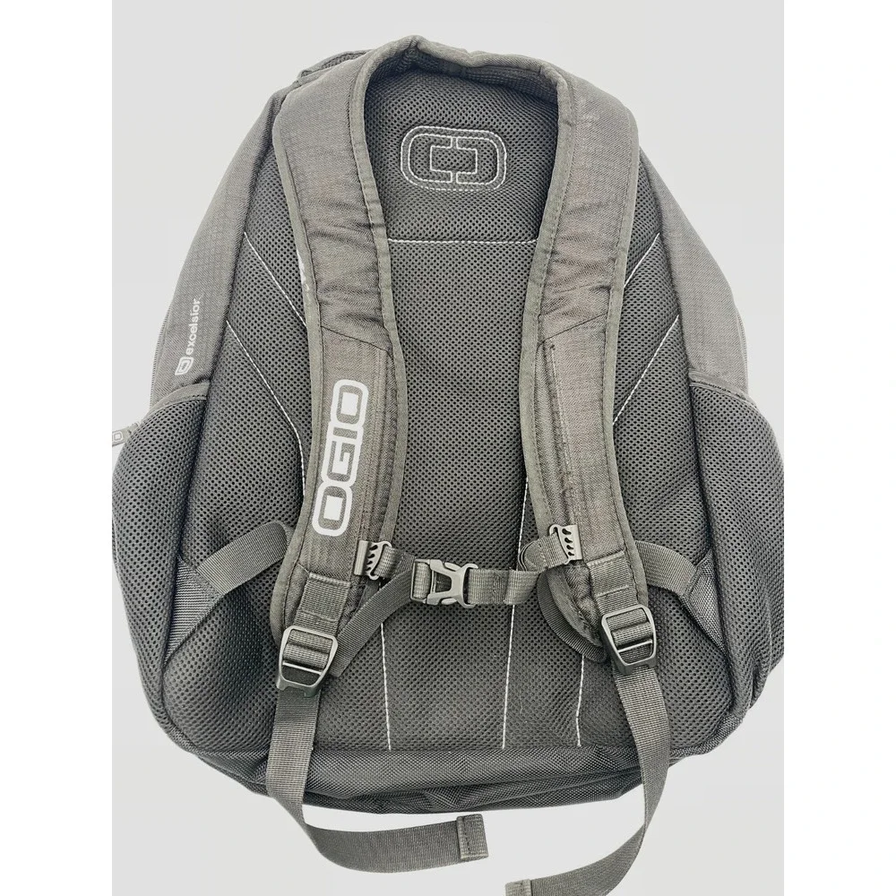 Ogio Excelsior Backpack Gray Black Geometric Pattern Travel Laptop School Work